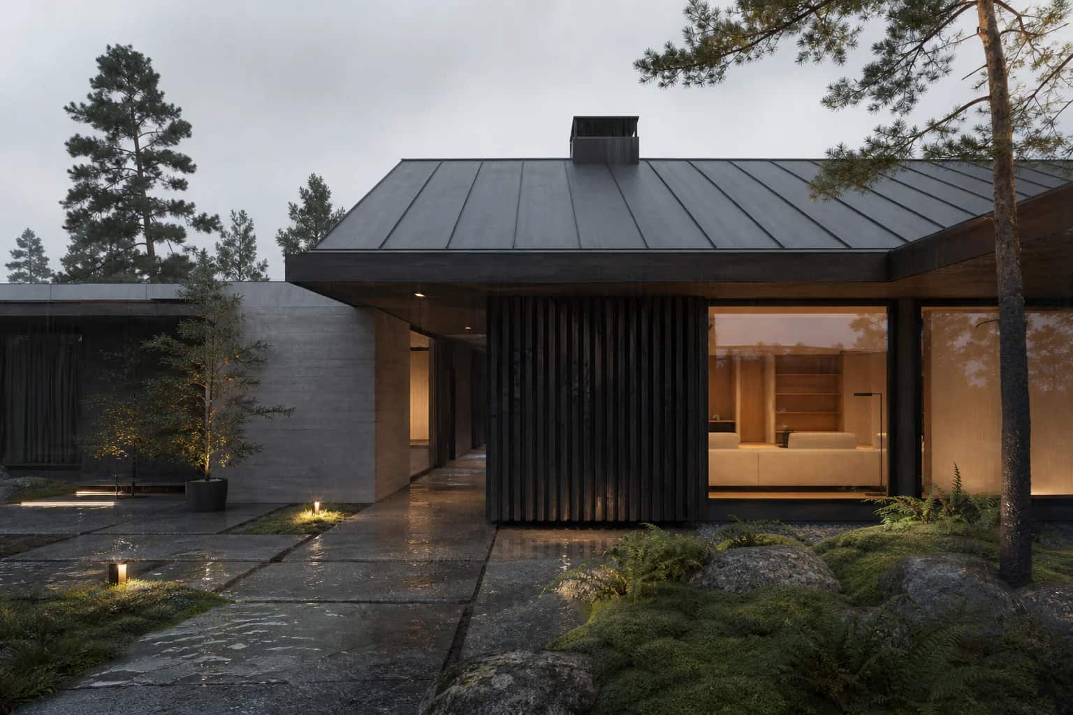 A finished architectural render, shown muted to evoke the slow path to a good image
