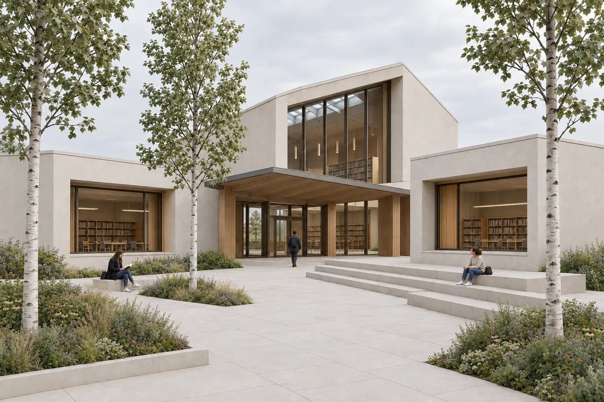 Daylight review study derived from the same student library model