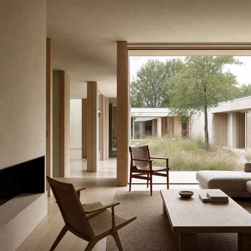 Photoreal daylight treatment on a Nordic house