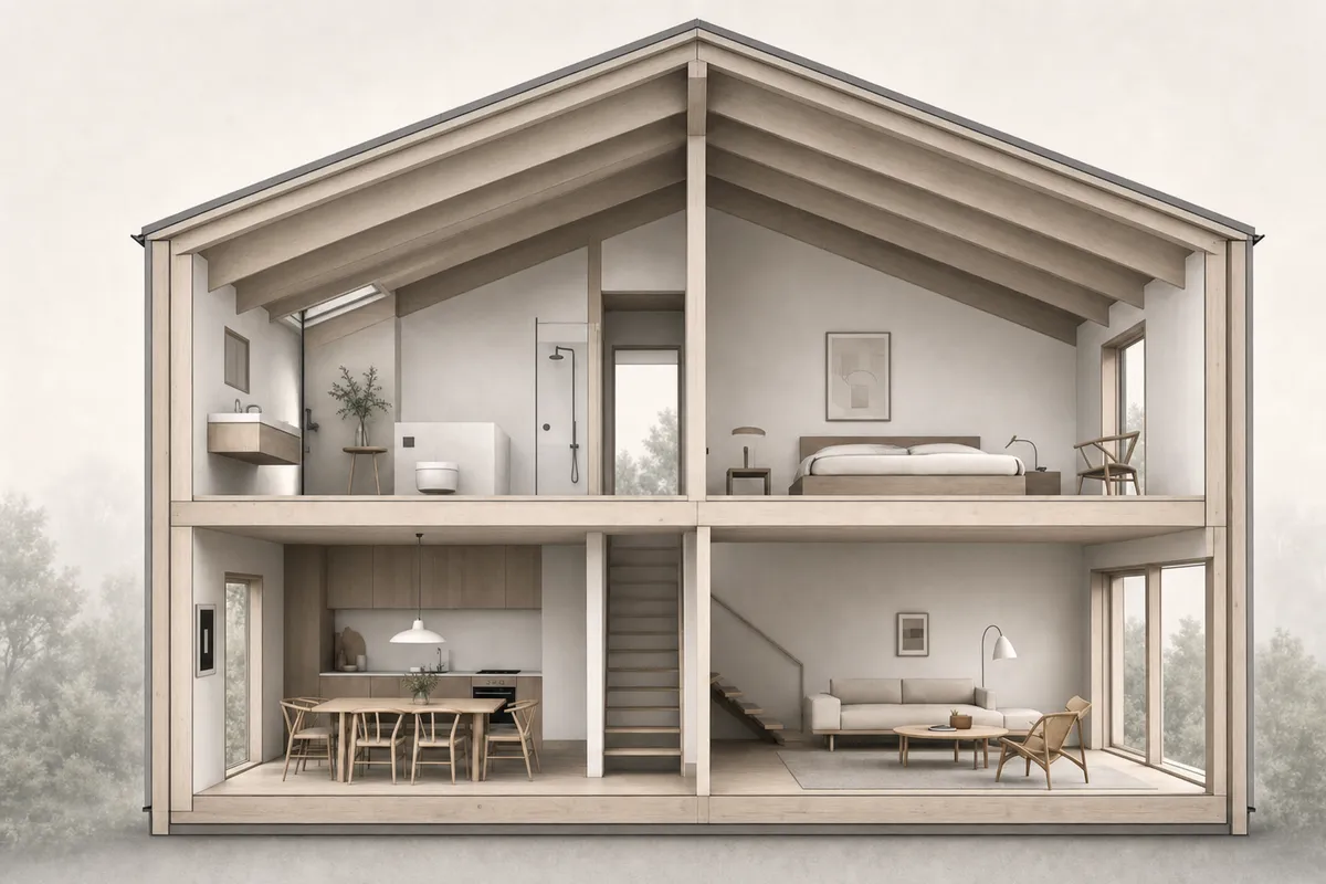 The same section with restrained material and atmosphere