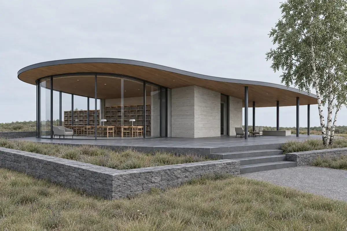 Material study derived from the same synthetic Rhino-style pavilion view