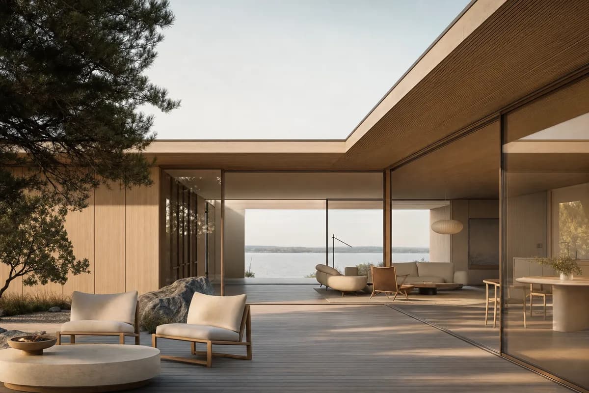 The same Blender view rendered photorealistically