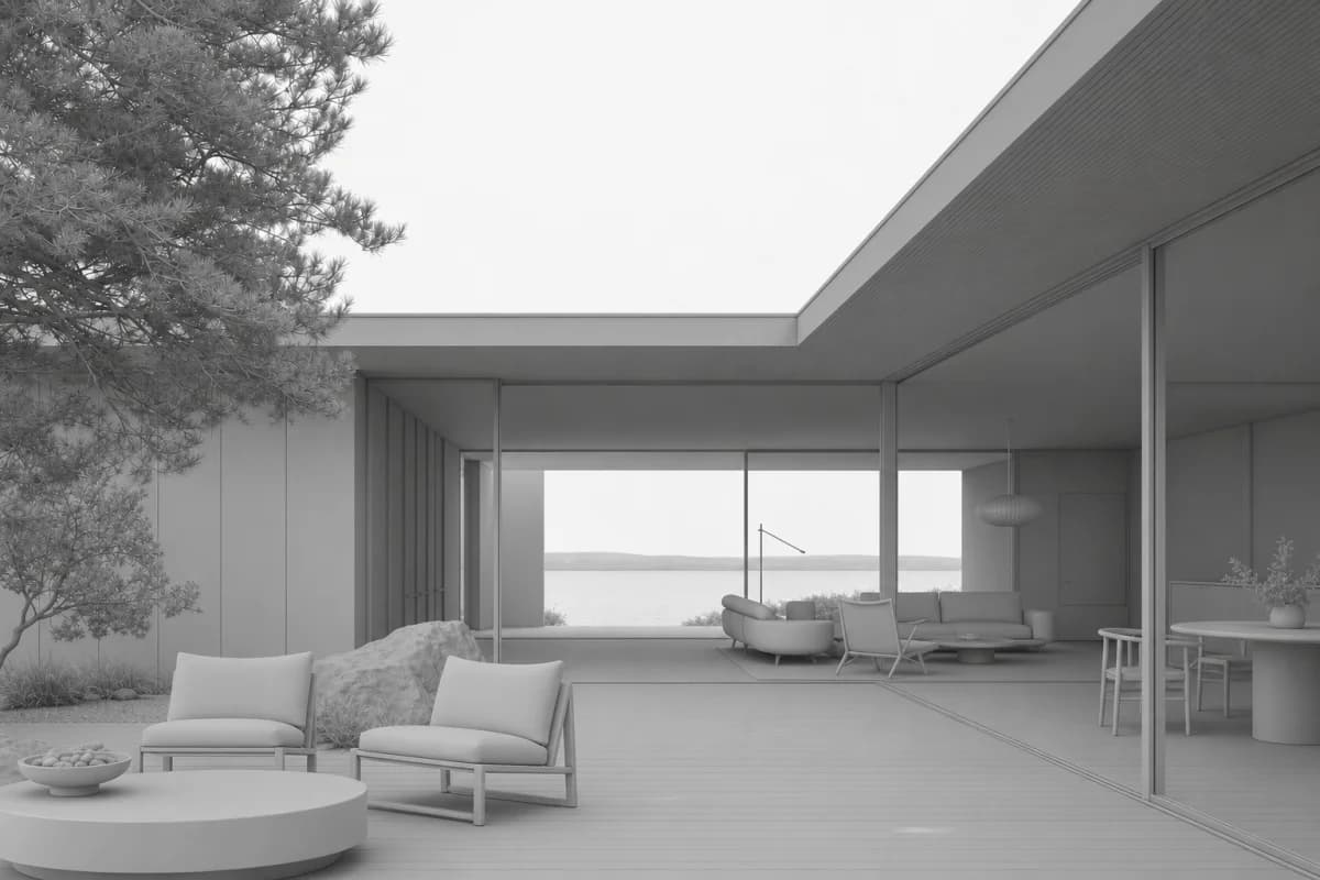 Bare Blender viewport screenshot with clay materials