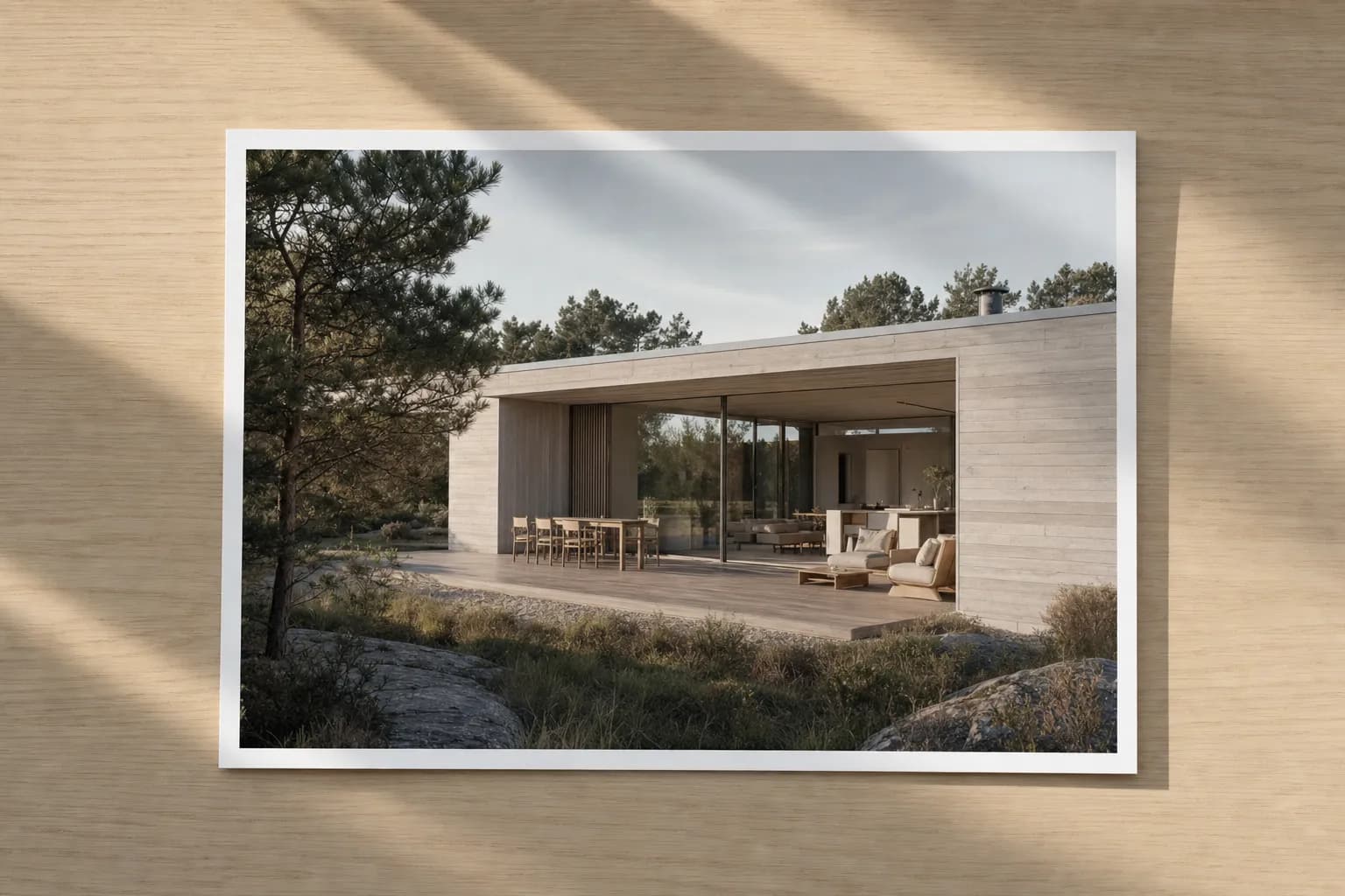 A finished architectural render ready for a client board