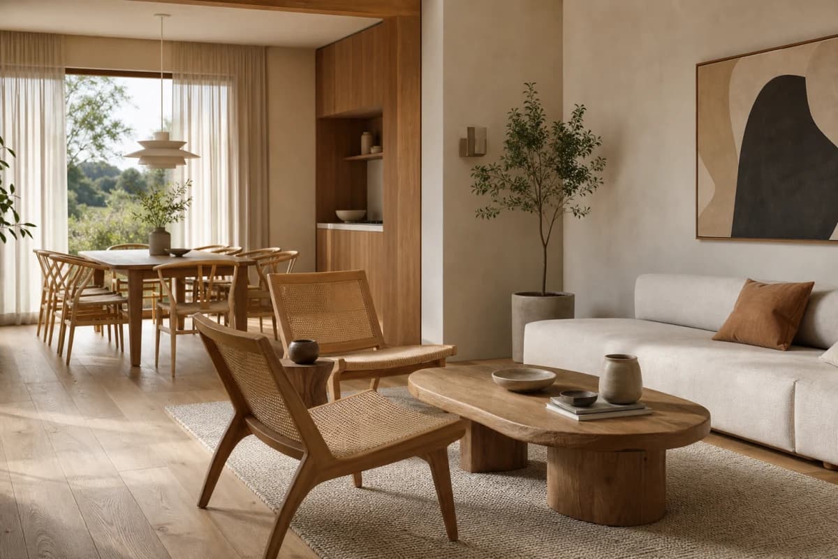 The same interior rendered photorealistically