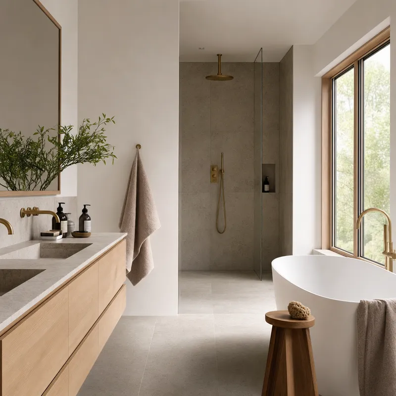 Scandinavian bathroom render