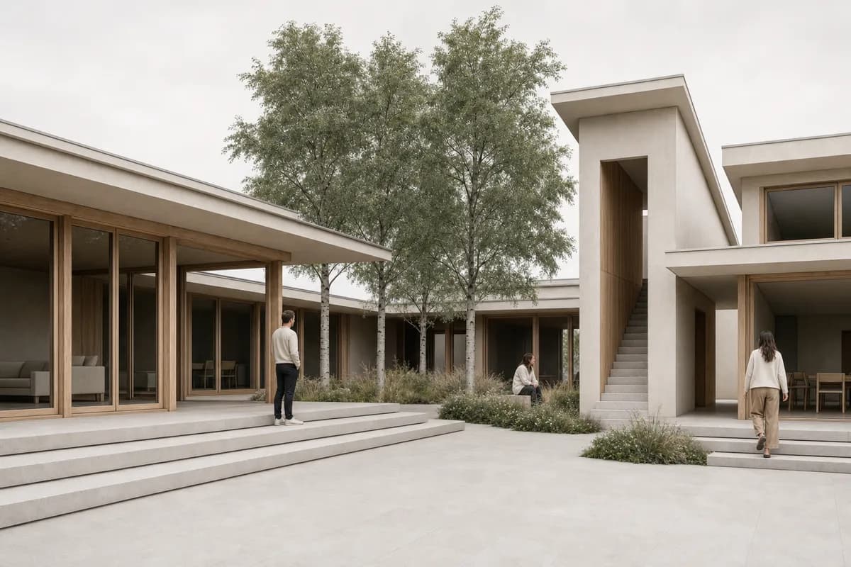 Daylight portfolio study derived from the same courtyard house model