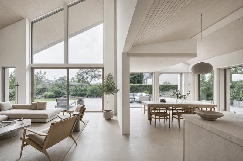 The same interior explored as a render-and-stone variation