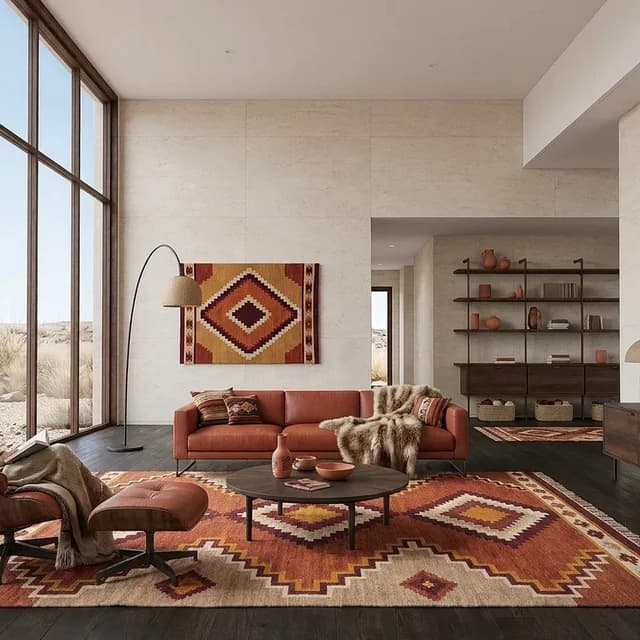 The sample scene rendered in the Andean Textile Modern style