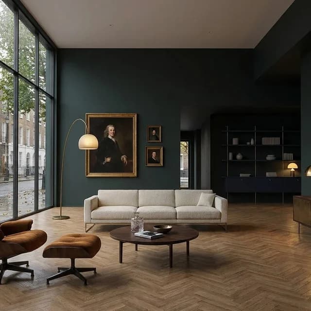 The sample scene rendered in the London Townhouse style