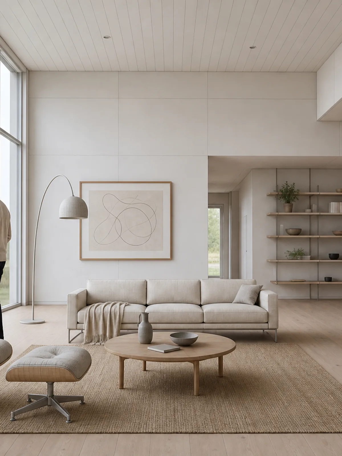 The sample scene rendered in the Nordic Calm style
