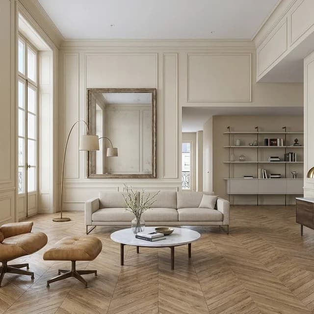 The sample scene rendered in the Parisian Haussmann style