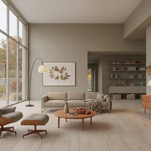 The sample scene rendered in the Shaker Simplicity style