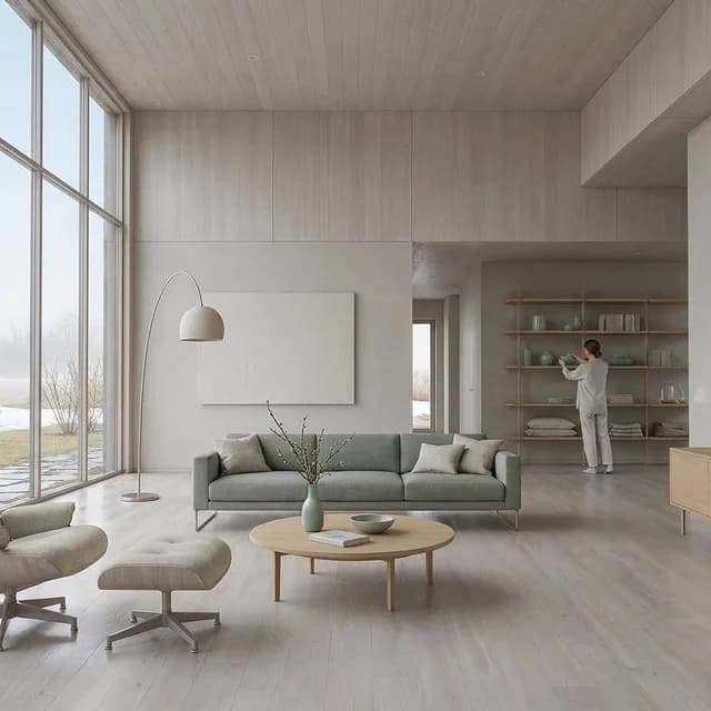 The sample scene rendered in the Spring Thaw style