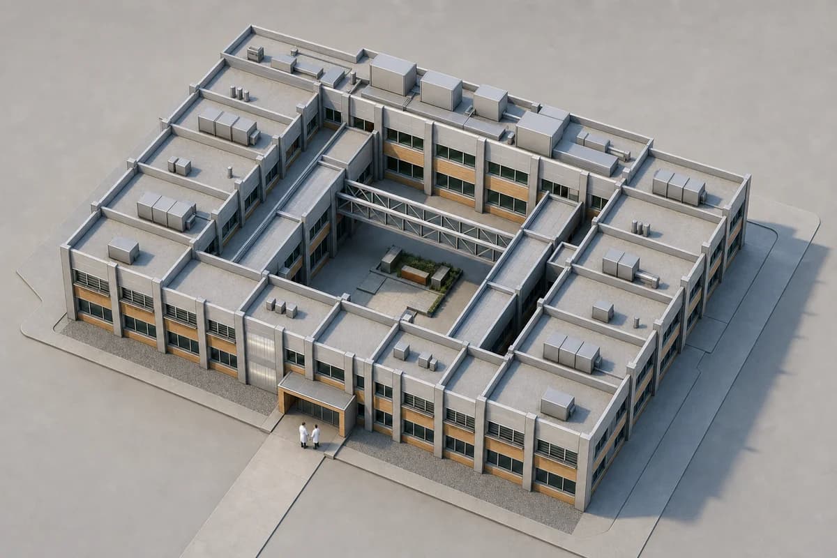 Adaptable laboratory render preserving the source clay-model massing