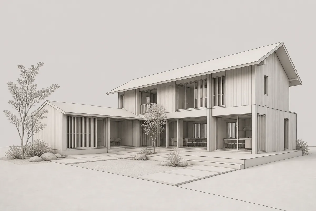 A clean SketchUp view prepared for image export