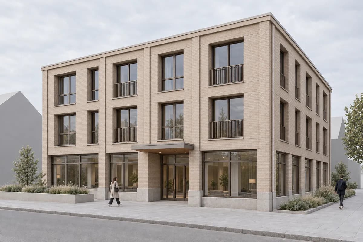 Matched daylight facade study from the synthetic model view