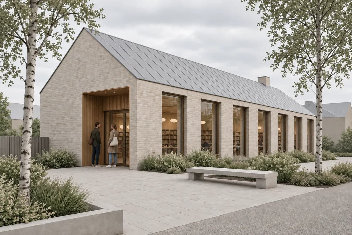 The same library developed as a daylight render