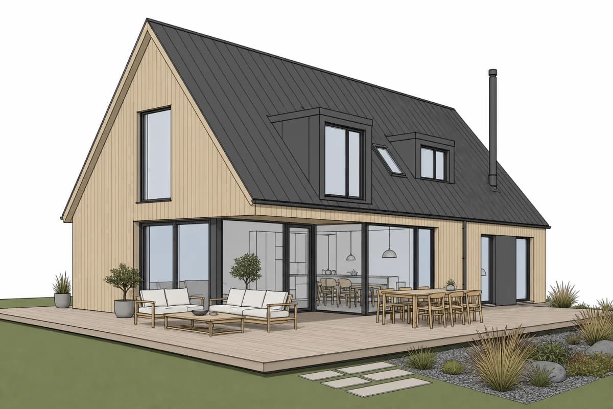 A clean SketchUp view framed for capture