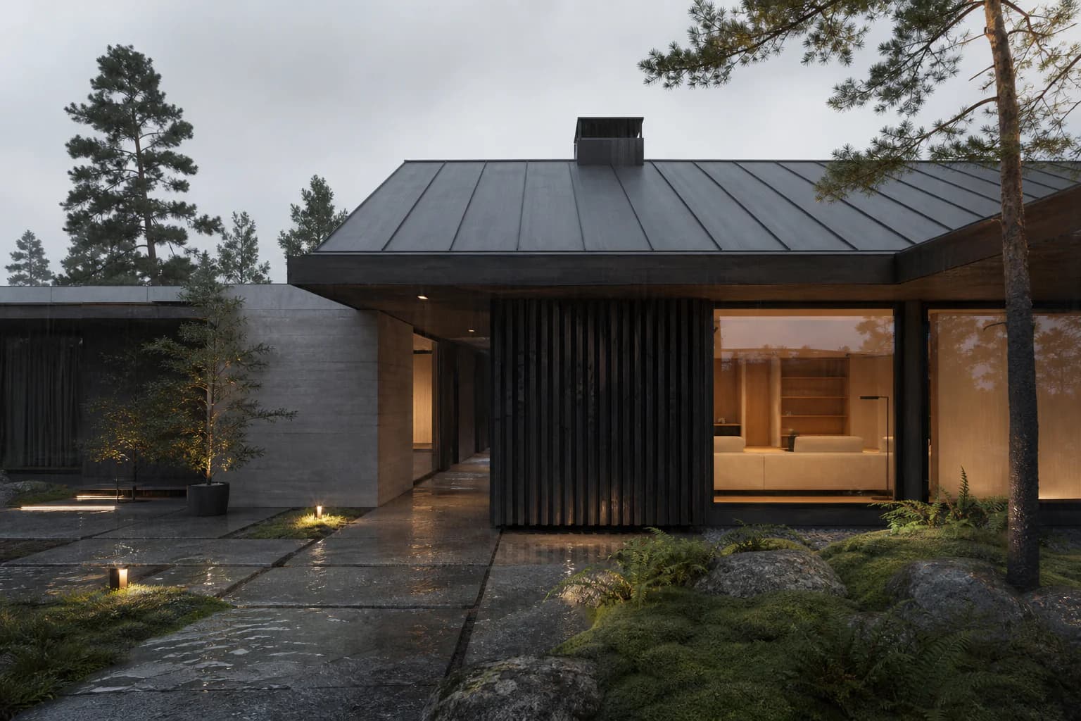 A finished architectural render, shown muted to evoke the slow path to a good image